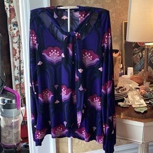 Express ballon sleeve front‎ tie blouse; worn twice